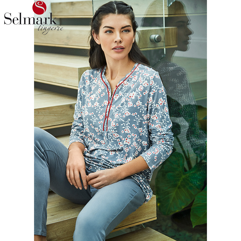 Selmark欧洲进口秋冬长袖家居服