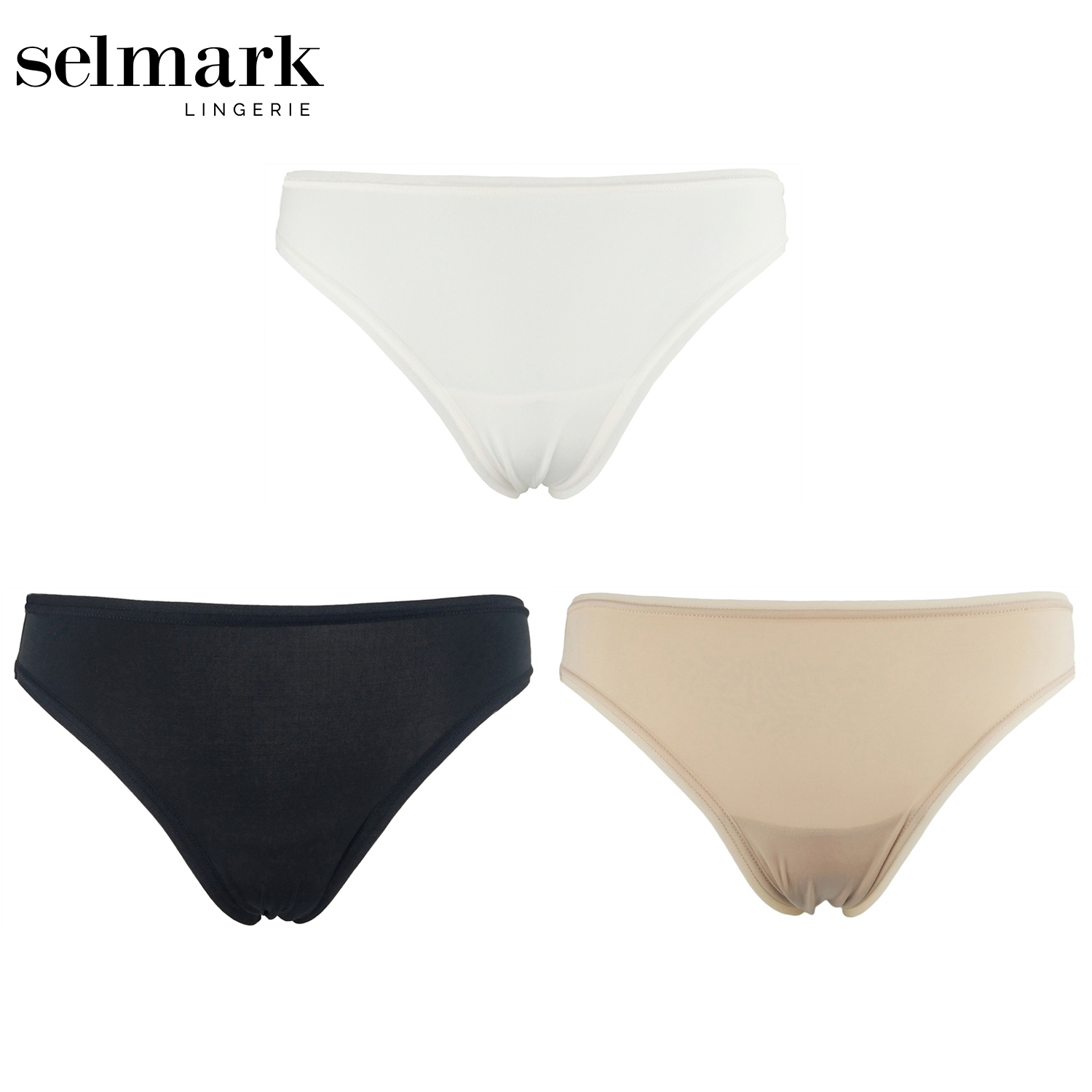 SELMARK纯棉抗菌女三角裤三件装