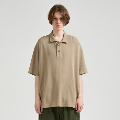 1533五分袖日系复古廓形T恤