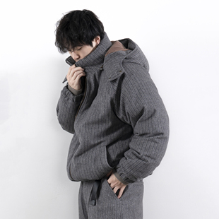 【售完无补】羊毛粗花呢90白鸭绒新国标加厚廓形面包羽绒服