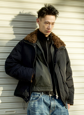 羊驼毛领Conmar拉链90白鸭防风羽绒服Parka夹克 HUNTINGOLD 1533