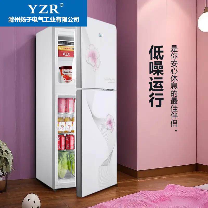 冰箱超薄小型家用双开门白色冷藏冷冻制冰1.2米省电大容量占地小m
