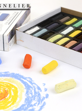 法国SENNELIER申内利尔色粉笔PASTELS 色粉彩棒分装娃妆bjd手办上色珠光色粉棒粘土画黏土人像软性颜料粉彩笔