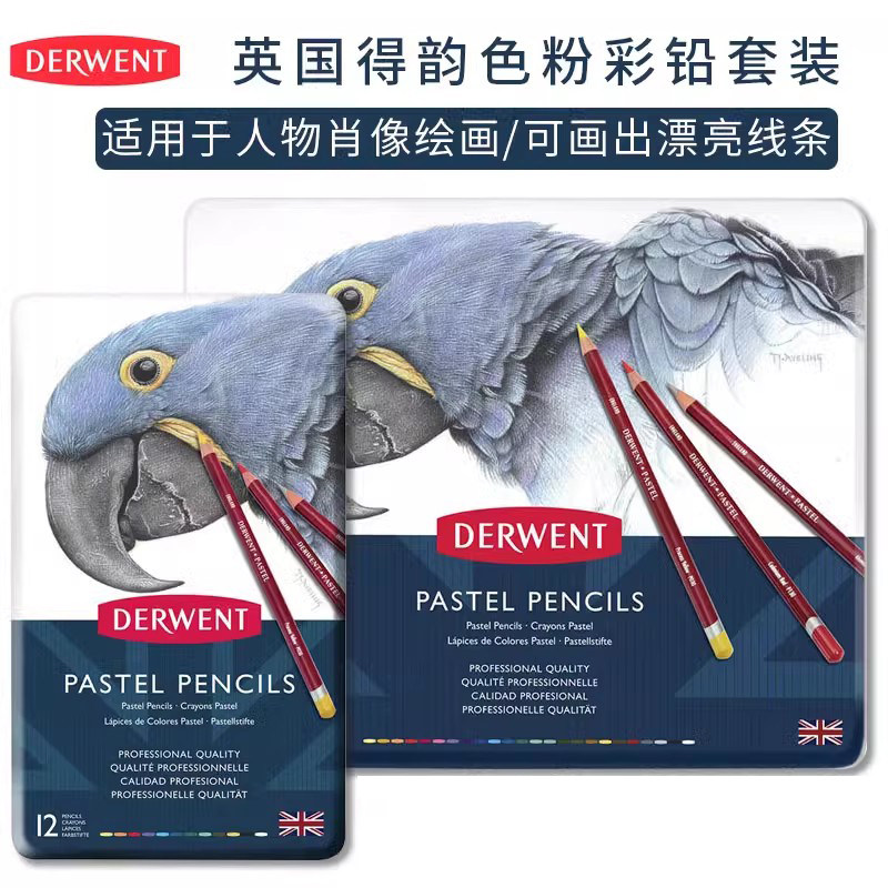 英国得韵Pastel色粉铅笔粉彩铅笔人物肖像绘画配色12 24 36 72色