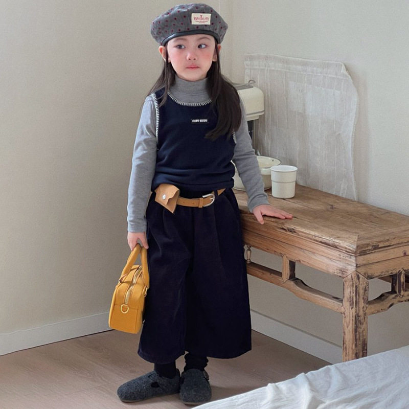 女童秋冬2025新款洋气儿童高领打底衫背心加绒休闲阔腿裤三件套潮,童装/婴儿装/亲子装,套装,淘宝优惠券,粉丝福利购,淘宝优惠卷