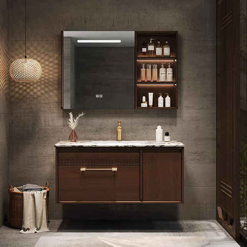 宋式美学新中式浴室柜组合
