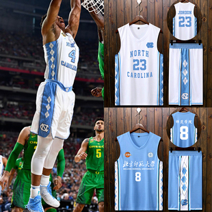 新款美式北卡篮球服套装男定制肯塔基大学蓝球衣比赛训练队服背心