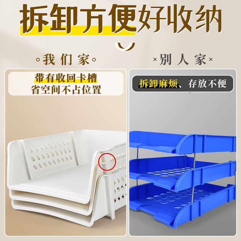 A4 파일 랙 파일 보관함 데스크탑 사무실 다층 책상 테이블 파일 트레이 보관함 3 층 소재