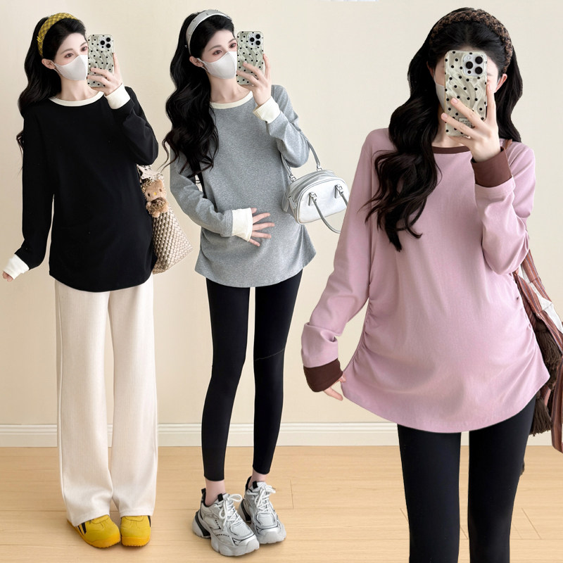 ~2025孕妇装秋冬百搭高弹针织打底衫秋冬内搭保暖孕妇T恤