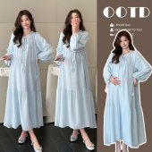 烫钻孕妇连接衣裙秋装 孕妇装 孕妇裙 宽松大码 韩版