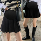 孕妇半身裙春秋款 子小个子百搭裙高腰洋气外穿裙子 短裙A字托腹裤