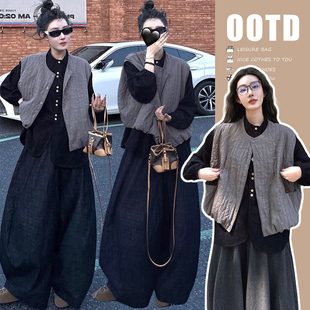 三件套套装 慵懒气质风加厚衬衫 花苞马甲外套上衣牛仔裤