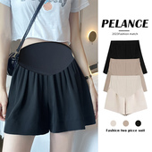 子宽松夏季 休闲直筒裤 外穿大码 新款 女夏天 短裤 孕妇裤