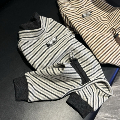 狗狗衣服秋冬款2025新款小狗四脚条纹打底比熊泰迪小型犬宠物衣服