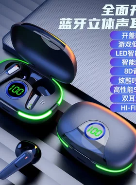 pro80蓝牙耳机智能数显真无线防水HIFI音质跨境热卖工厂直销