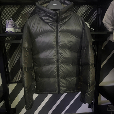 李宁2025冬季新款男子反伍运动休闲保暖宽松短羽绒服外套 AYMV501