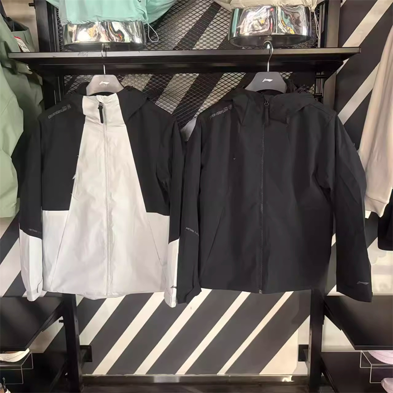 李宁2025冬季户外保暖CF溯珑壳三合一外套男加绒运动风衣 AWBV089