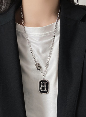 个性钛钢项链高街男士嘻哈风轻奢