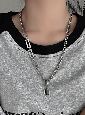 嘻哈项链女轻奢小众高级感毛衣链