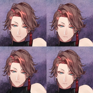 墨染青丝假发定制黑星剧场 柘榴cos假发一件起定做各种人物假毛