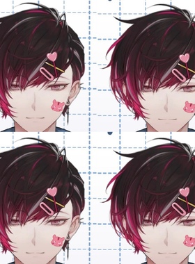 墨染青丝假发定制虚拟主播ver vermillion cos假发一件起定做假毛