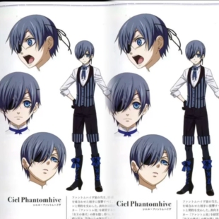 墨染青丝假发定制 黑執事 啵醬cos假发来图定做各种人物假毛假发