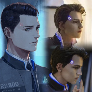 墨染青丝假发定制底特律康纳cos假发一件起定做生意假毛假发