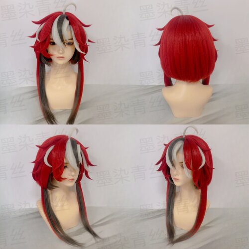 来图定制cos假发墨染青丝