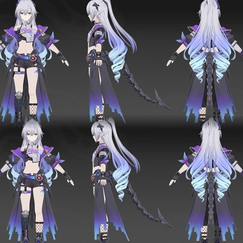 墨染青丝假发崩坏星穹铁道银狼 lvl 999 新形态cos假发来图定做