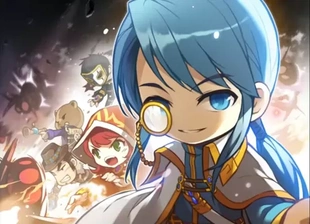 墨染青丝假发定制《冒险岛（MapleStory）》梅尔朗cos假发