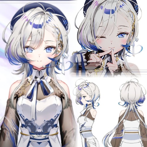 墨染青丝假发定制 vtuber - hebi cos假发来图定做各种人物假毛