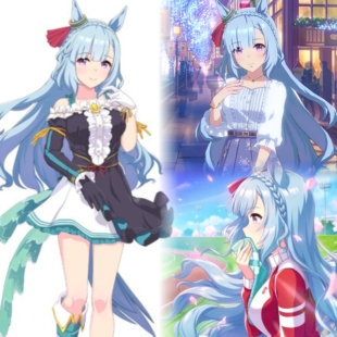 墨染青丝假发定制赛马娘 目白阿尔丹cos假发来图定做各种人物假毛