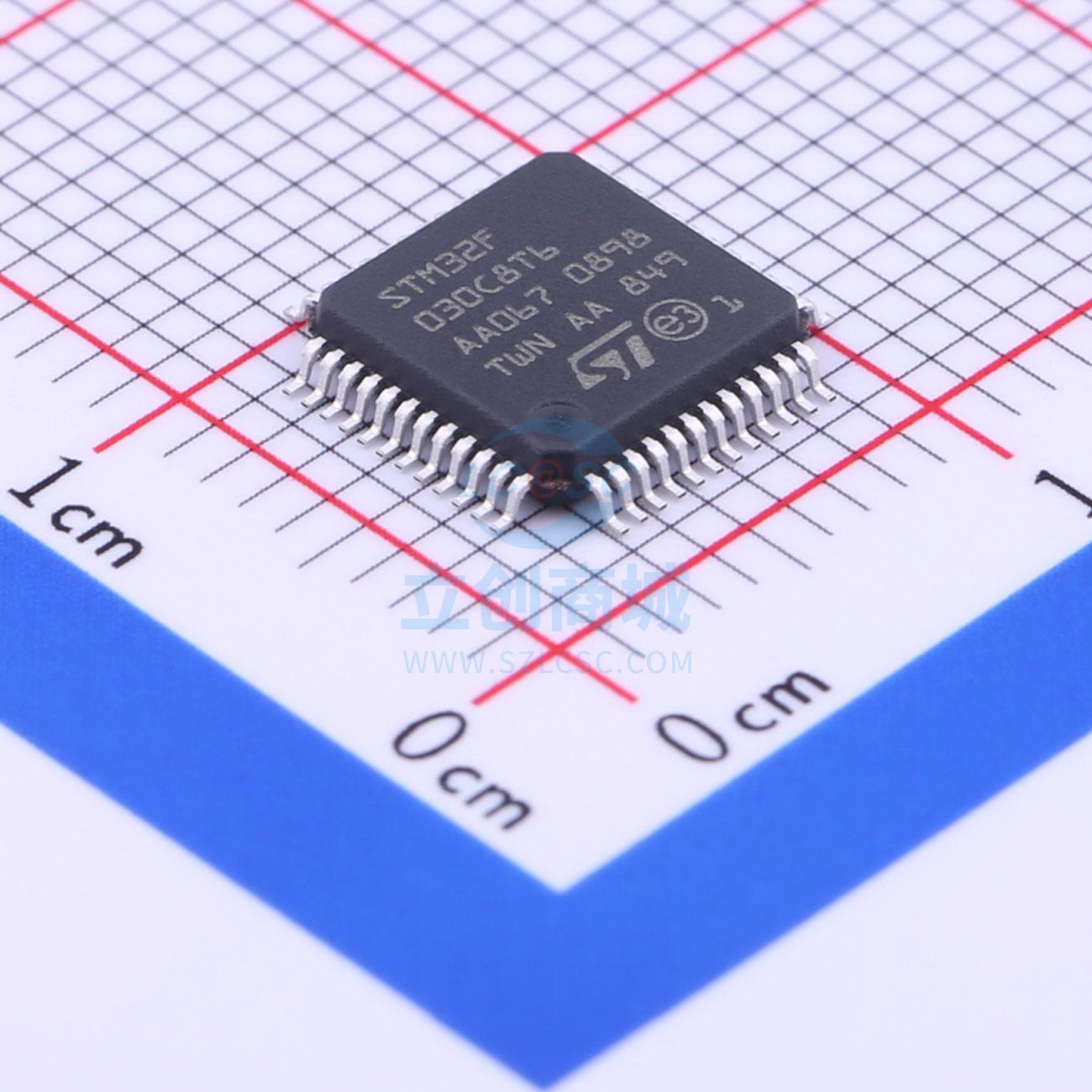 单片机 STM32F030C8T6 LQFP-48_7x7x05P ST 全新原装进口