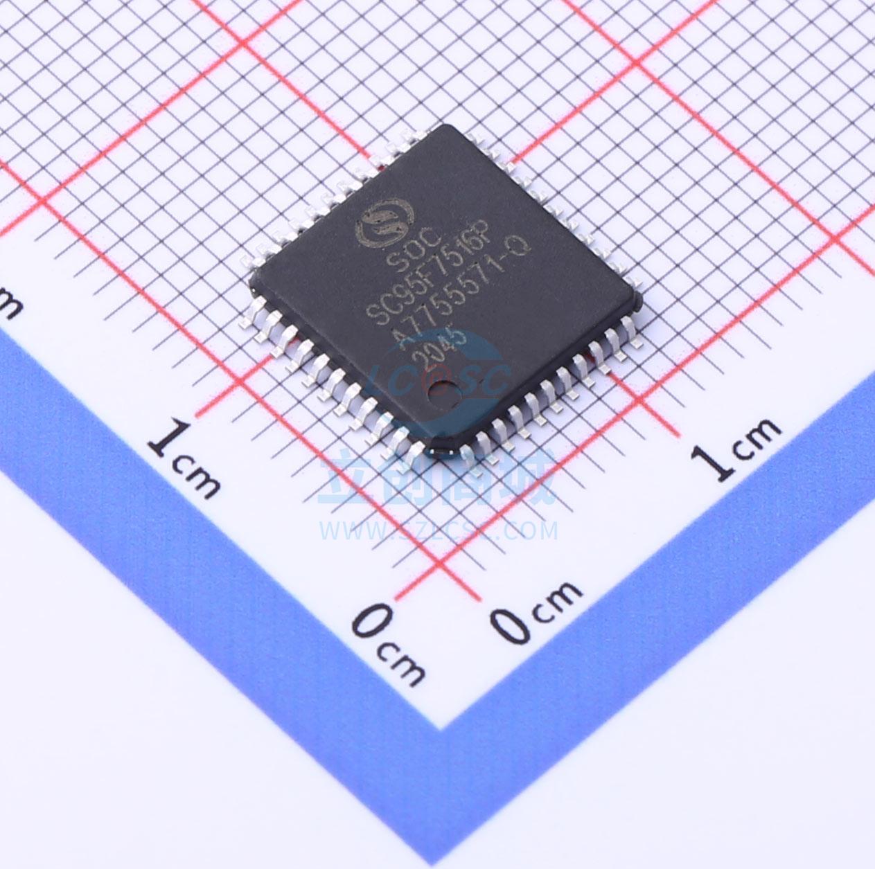 单片机(MCU/MPU/SOC) SC95F7516P44R LQFP44 SOC(赛元)