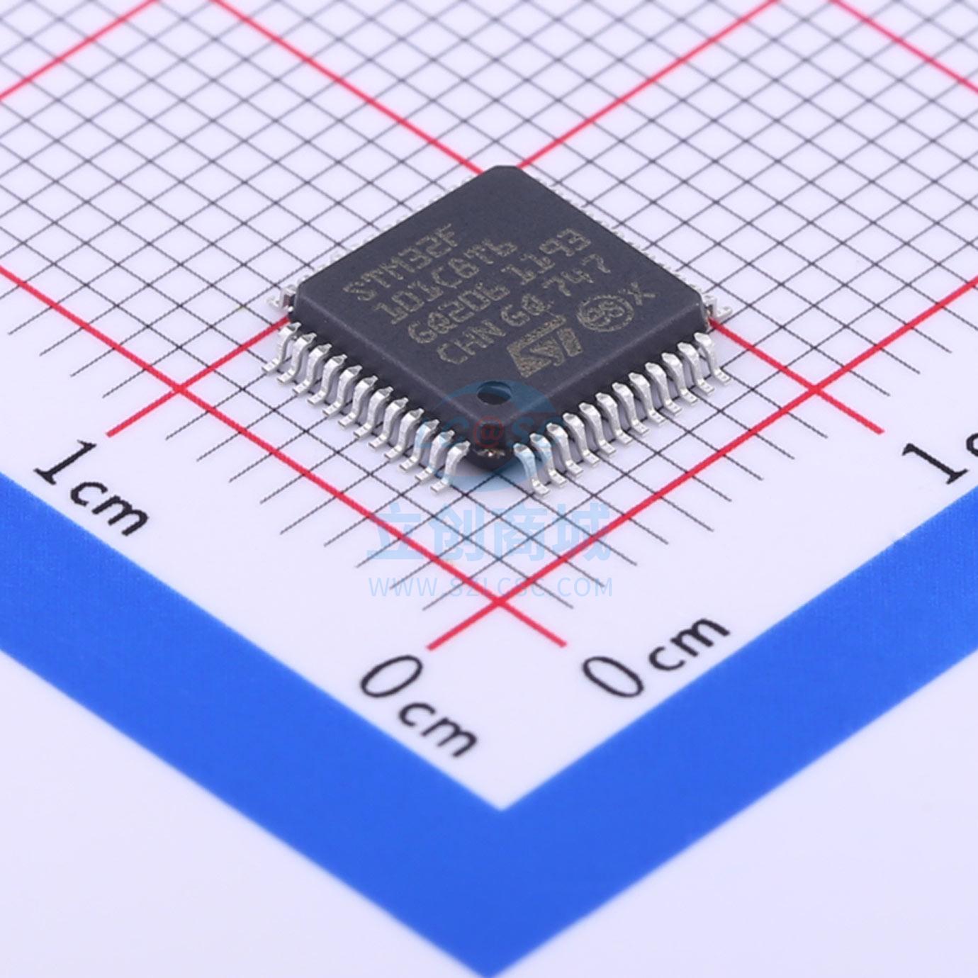 单片机芯片IC STM32F101C8T6 LQFP-48_7x7x05P ST 全新原装进口