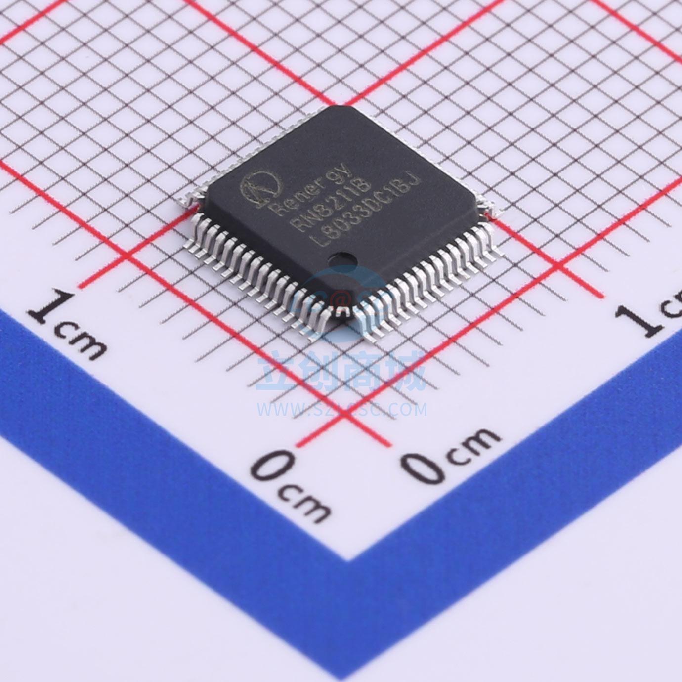 单片机(MCU/MPU/SOC) RN8211B LQFP-64_7x7x04P 锐能微