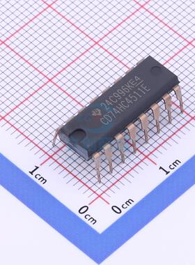 信号开关/编解码器/多路复用器 CD74HC4511E PDIP-16 TI全新原装