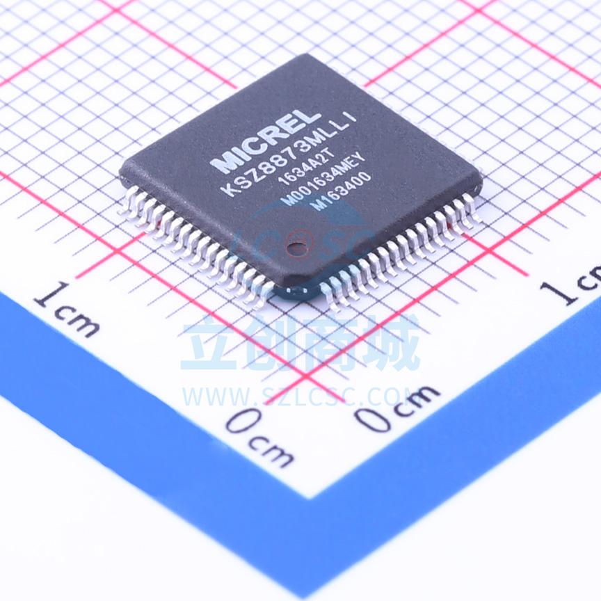 以太网芯片 KSZ8873MLLI LQFP-64_10x10x05P 全新原装进口