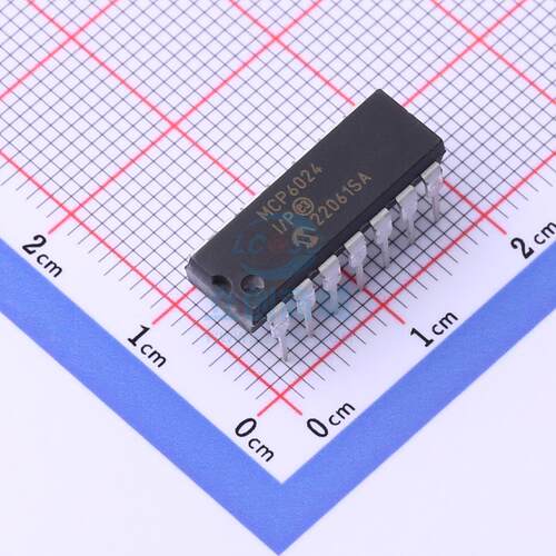 运算放大器 MCP6024-I/P PDIP-14 全新原装进口