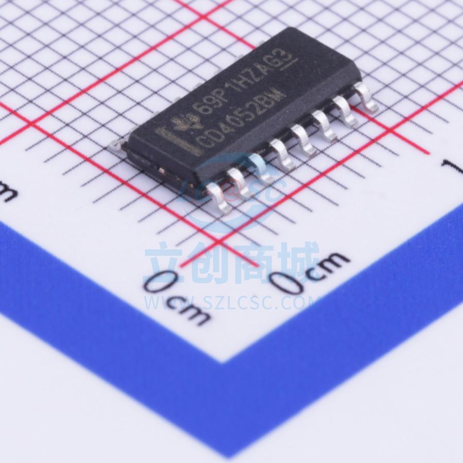 模拟开关/多路复用器 CD4052BM96 SOIC-16_150mil TI 全新原装进