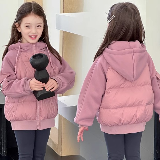 儿童羽绒服男女童2025新款冬装外套宝宝连帽保暖中大童轻校服