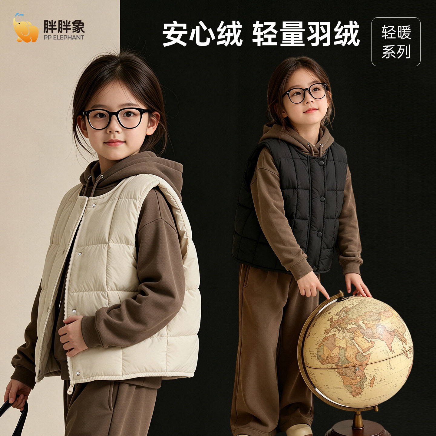 2026秋冬季新款女童儿童中小大小孩韩版坎肩加厚羽绒百搭马甲背心