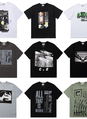 2022夏季新款CAVEMPT日系复古CAV EMPT CE短袖男女情侣T恤宽松tee