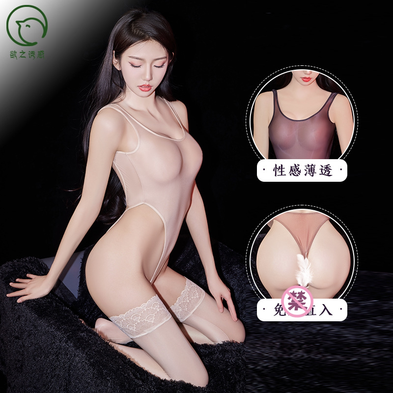 超薄紧身透视女连体衣破洞开档免脱水里做爱泳衣情性感趣油亮内衣