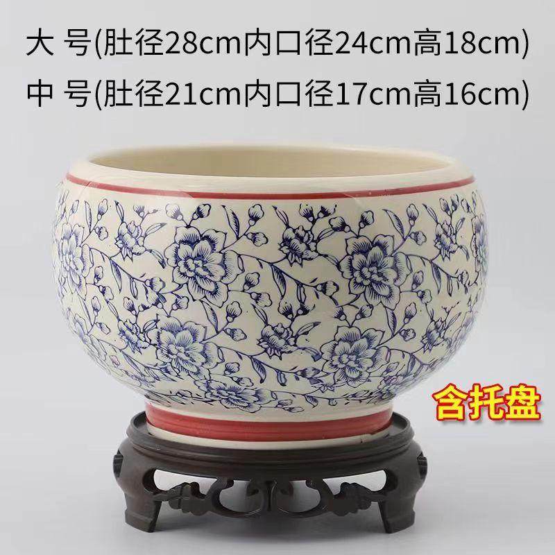 新款陶瓷花盆青花客厅家用蝴蝶兰专用大口径发财树绿萝特价包邮,鲜花速递/花卉仿真/绿植园艺,花盆,淘宝优惠券,粉丝福利购,淘宝优惠卷