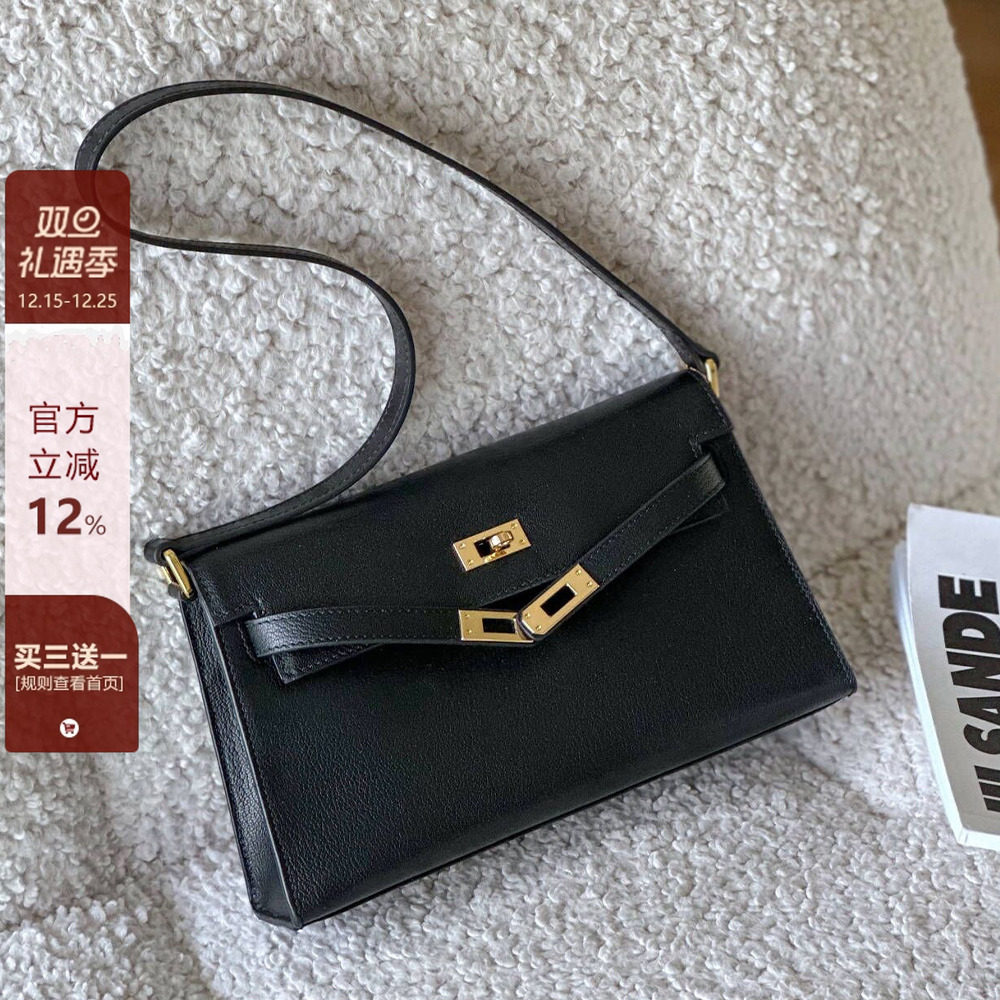 牛皮凯莉腋下包包女单肩斜挎包