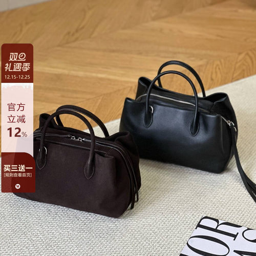 小众麂皮枕头包大容量通勤托特包