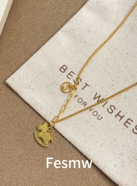 马年小马纯银轻奢高级感锁骨链潮