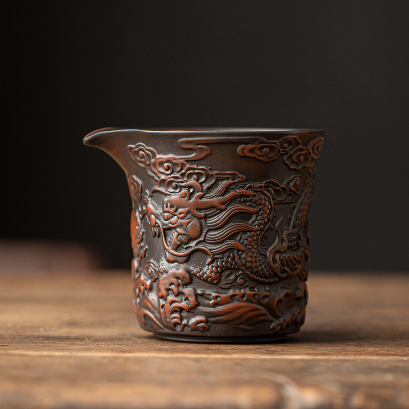 紫陶公道杯高档分茶器茶海公杯匀茶器高端茶配中式茶具配件分茶杯