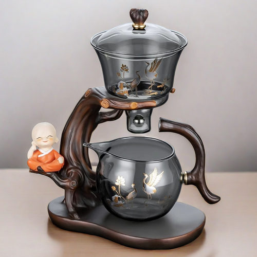 公道杯高档玻璃茶具懒人泡茶分离器茶水滤茶器网一体分茶器磁吸茶